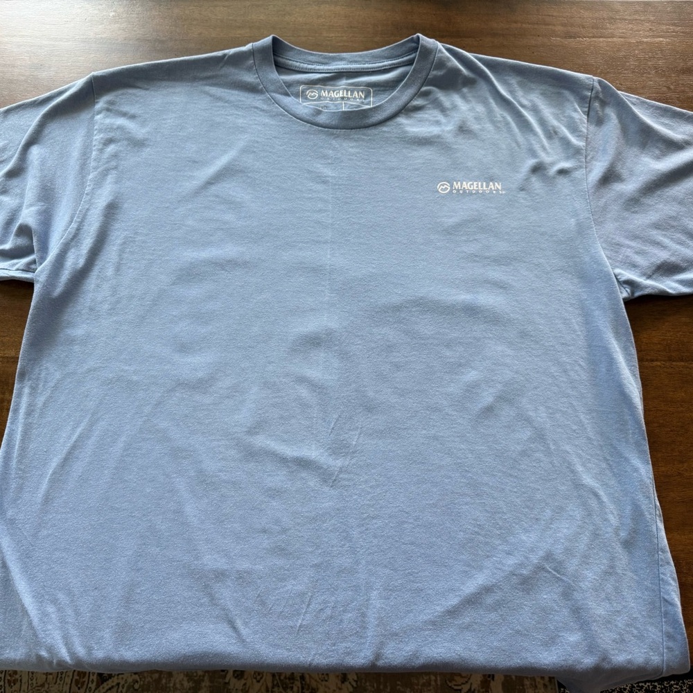 Magellan Outdoors Men's Light Blue Short Sleeve Tee